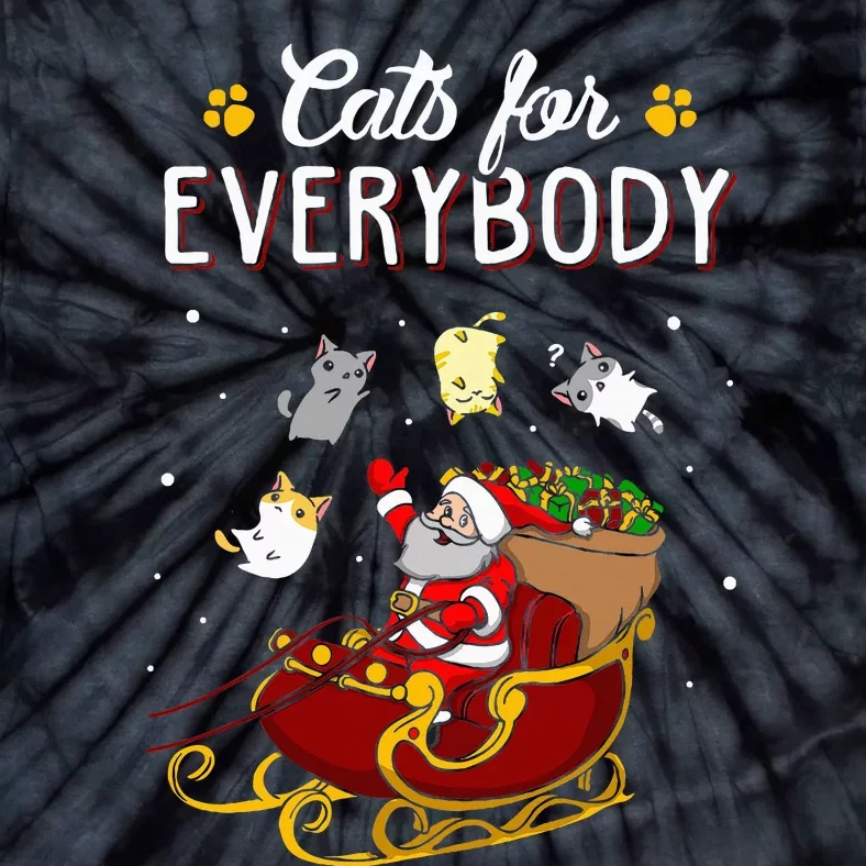 Cats For Everybody Ugly Christmas Cat Tie-Dye T-Shirt