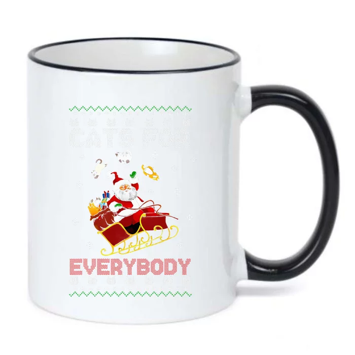 Cats For Everybody Christmas Cat Funny Xmas Black Color Changing Mug