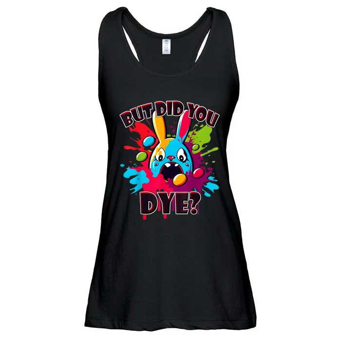 Colorful Funny Easter Bunny Did You Dye? Ladies Essential Flowy Tank