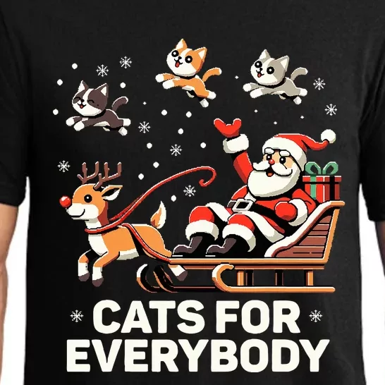 Cats For Everybody  Funny Christmas Cat Xmas Santa Pajama Set