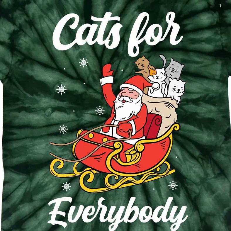 Cats For Everybody Christmas Gift Xmas Tie-Dye T-Shirt