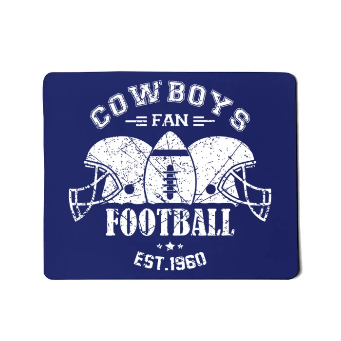 Cowboys Football Est 1960 Fan Mousepad