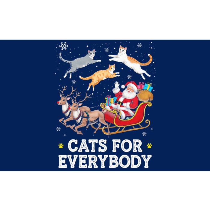 Cats For Everybody Christmas Funny Santa Cat Lover Xmas Bumper Sticker