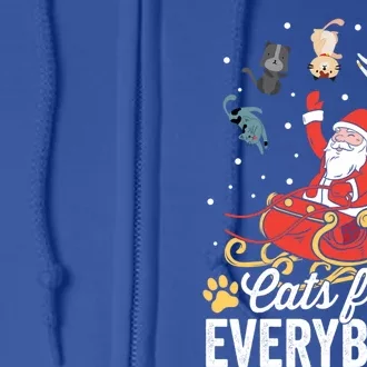 Cats For Everybody Santa Kitties Merry Christmas Costume Funny Gift Full Zip Hoodie