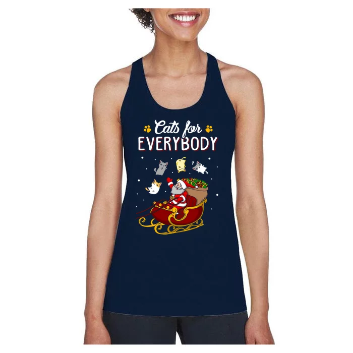 Cats For Everybody Cat Christmas Ugly Christmas Women's Racerback Tank