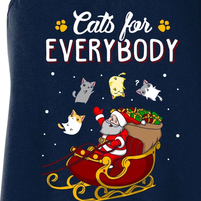 Cats For Everybody Cat Christmas Ugly Christmas Women's Racerback Tank