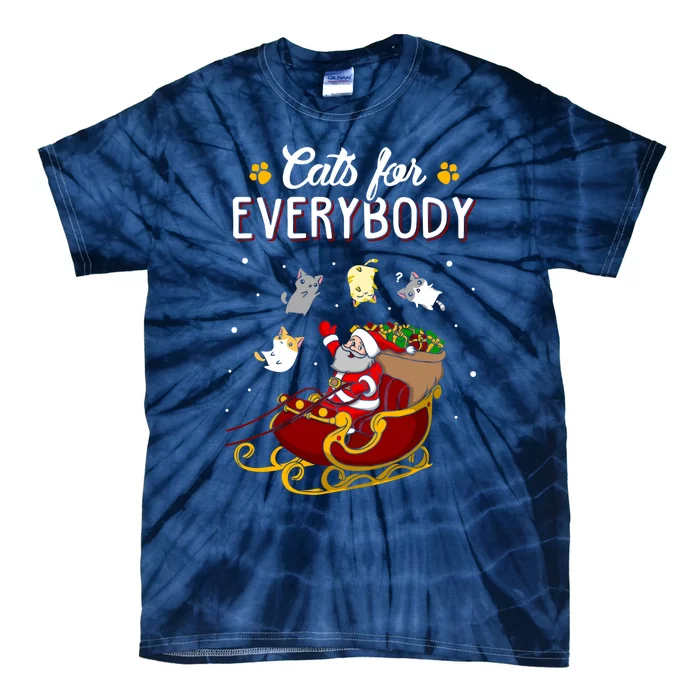 Cats For Everybody Cat Christmas Ugly Christmas Tie-Dye T-Shirt