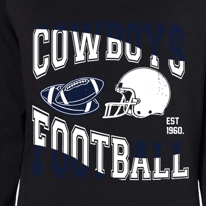 Cowboys Football Est 1960 Womens California Wash Sweatshirt