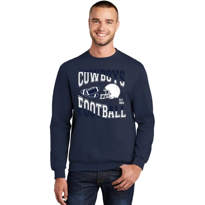 Cowboys Football Est 1960 Tall Sweatshirt