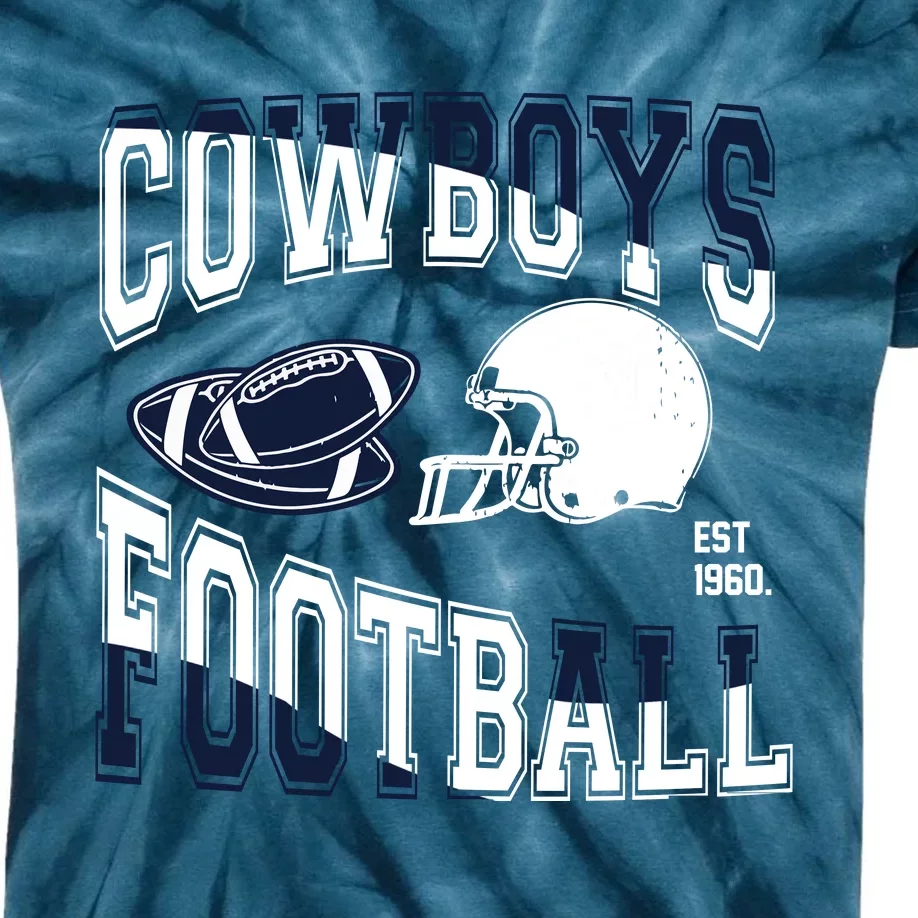 Cowboys Football Est 1960 Kids Tie-Dye T-Shirt