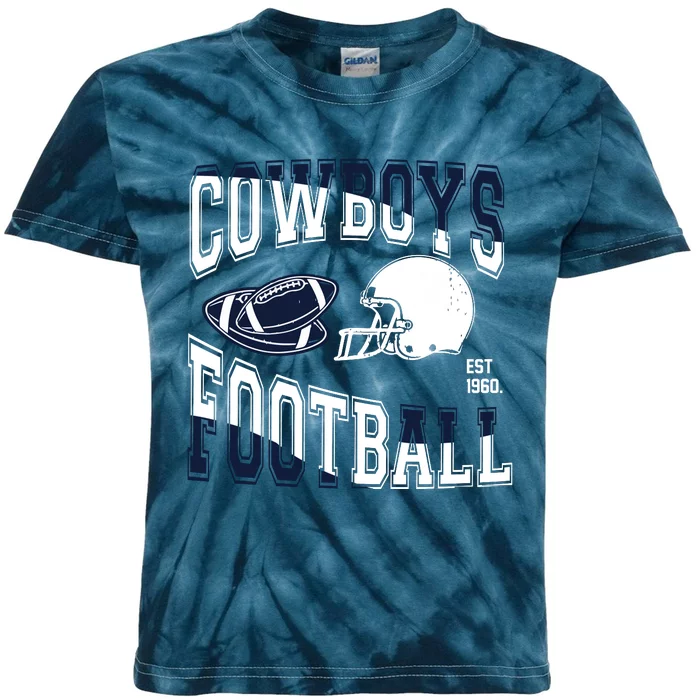 Cowboys Football Est 1960 Kids Tie-Dye T-Shirt