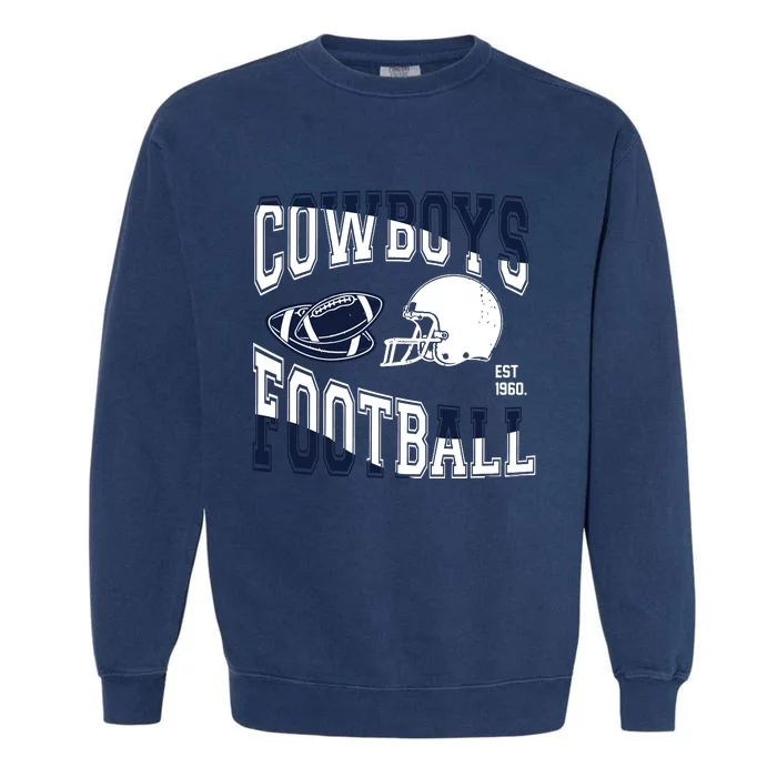 Cowboys Football Est 1960 Garment-Dyed Sweatshirt