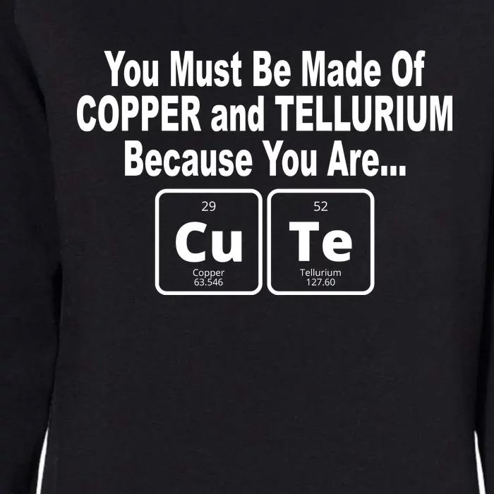 Cute Funny Element Copper Tellurium Womens California Wash Sweatshirt