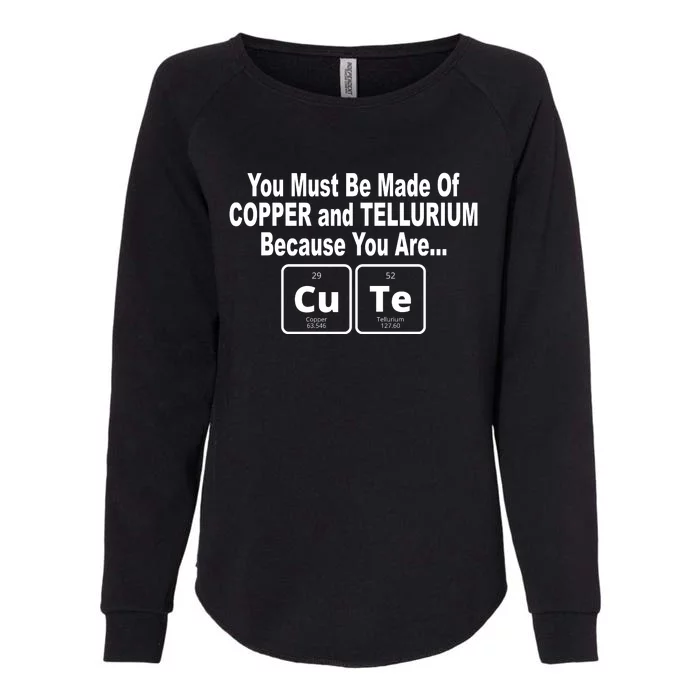 Cute Funny Element Copper Tellurium Womens California Wash Sweatshirt