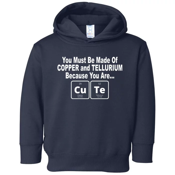 Cute Funny Element Copper Tellurium Toddler Hoodie