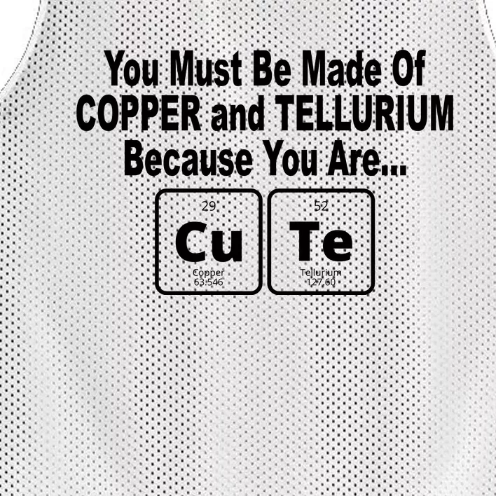 Cute Funny Element Copper Tellurium Mesh Reversible Basketball Jersey Tank