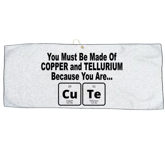 Cute Funny Element Copper Tellurium Large Microfiber Waffle Golf Towel