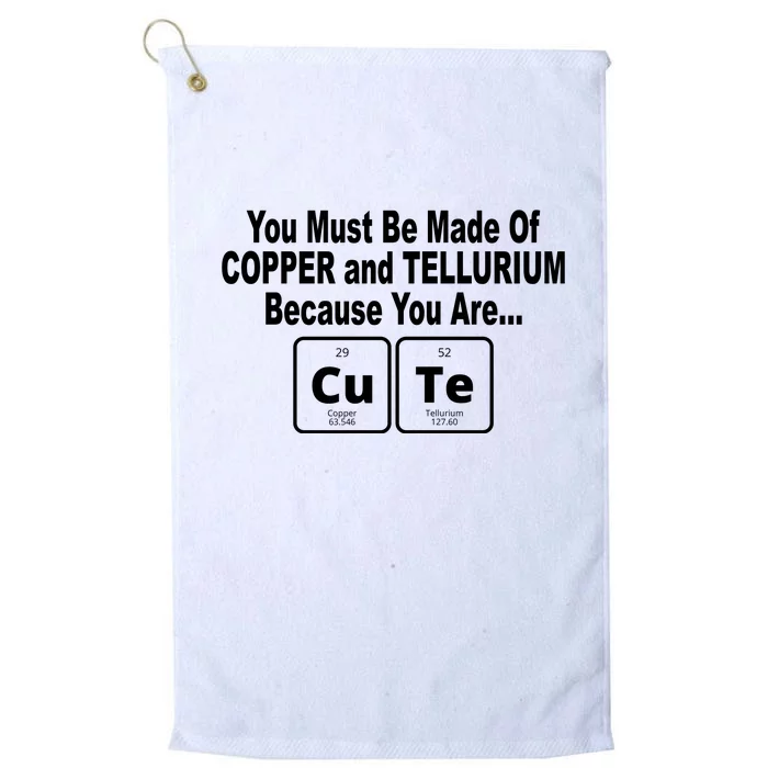 Cute Funny Element Copper Tellurium Platinum Collection Golf Towel