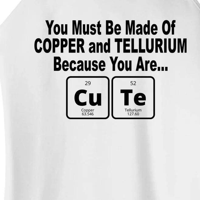 Cute Funny Element Copper Tellurium Women’s Perfect Tri Rocker Tank