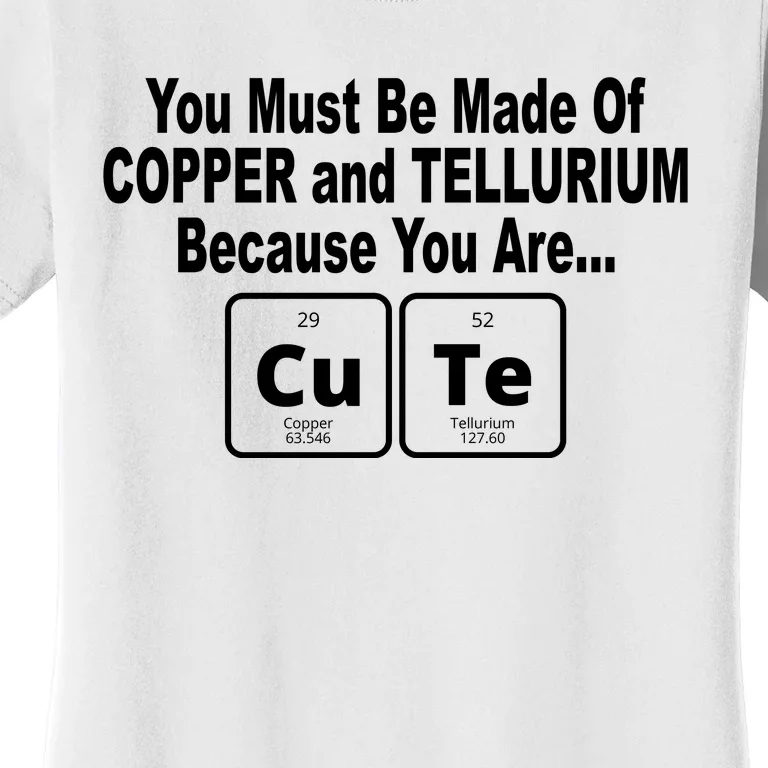 Cute Funny Element Copper Tellurium Women's T-Shirt