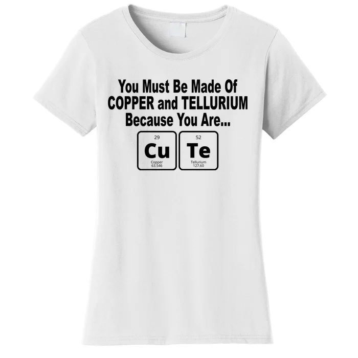 Cute Funny Element Copper Tellurium Women's T-Shirt