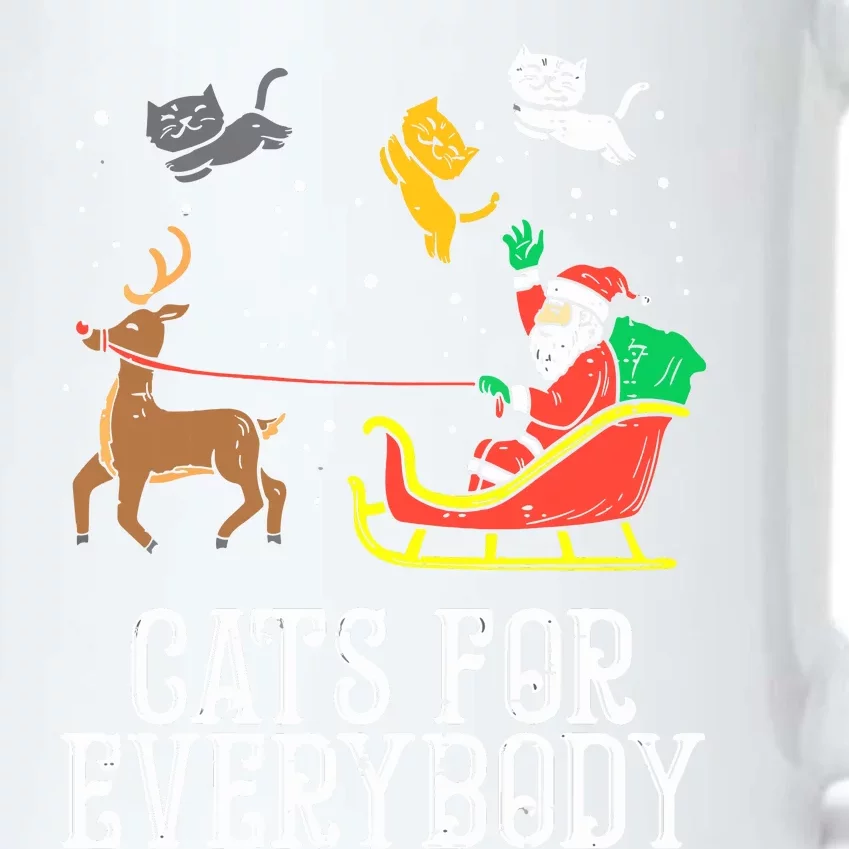 Cats For Everybody Christmas Cat Funny Xmas Women Santa Black Color Changing Mug