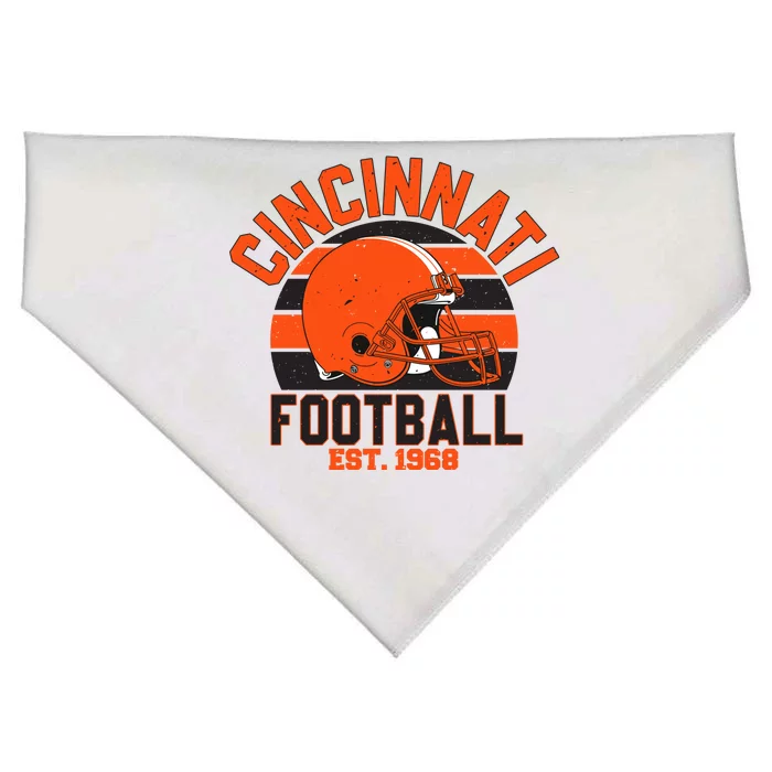 Cincinnati Football Est 1968 Team Supporter USA-Made Doggie Bandana