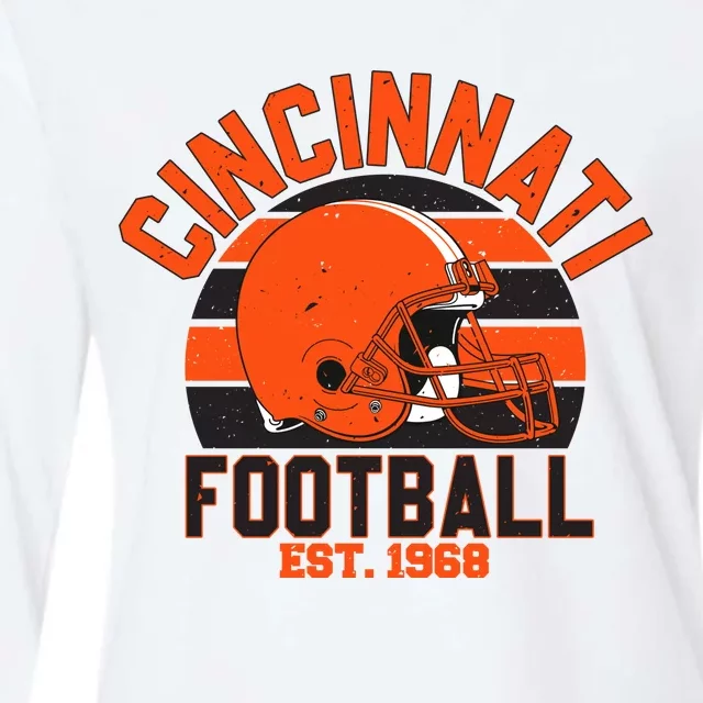 Cincinnati Football Est 1968 Team Supporter Womens Cotton Relaxed Long Sleeve T-Shirt