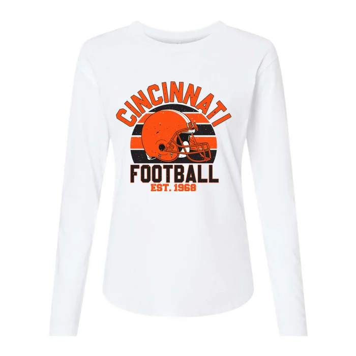 Cincinnati Football Est 1968 Team Supporter Womens Cotton Relaxed Long Sleeve T-Shirt