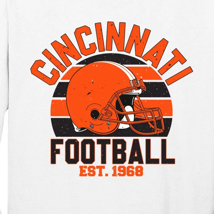 Cincinnati Football Est 1968 Team Supporter Long Sleeve Shirt