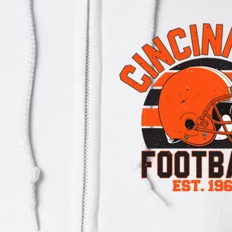 Cincinnati Football Est 1968 Team Supporter Full Zip Hoodie