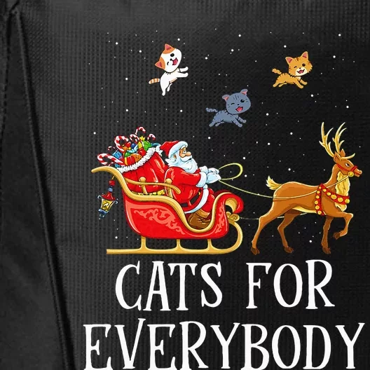 Cats For Everybody Christmas Cat Lover Santa Xmas Pajama City Backpack