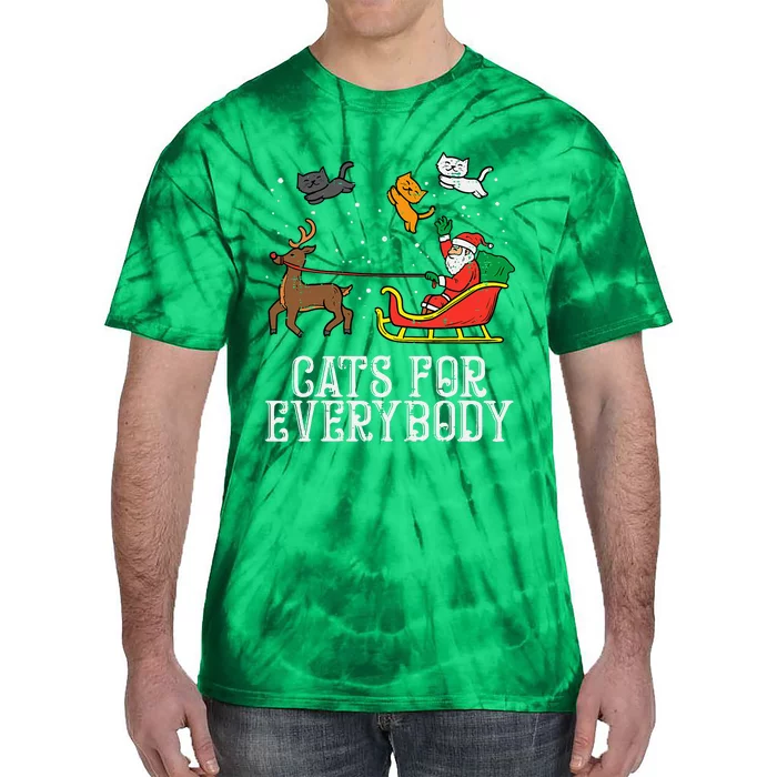 Cats For Everybody Christmas Cat Tie-Dye T-Shirt