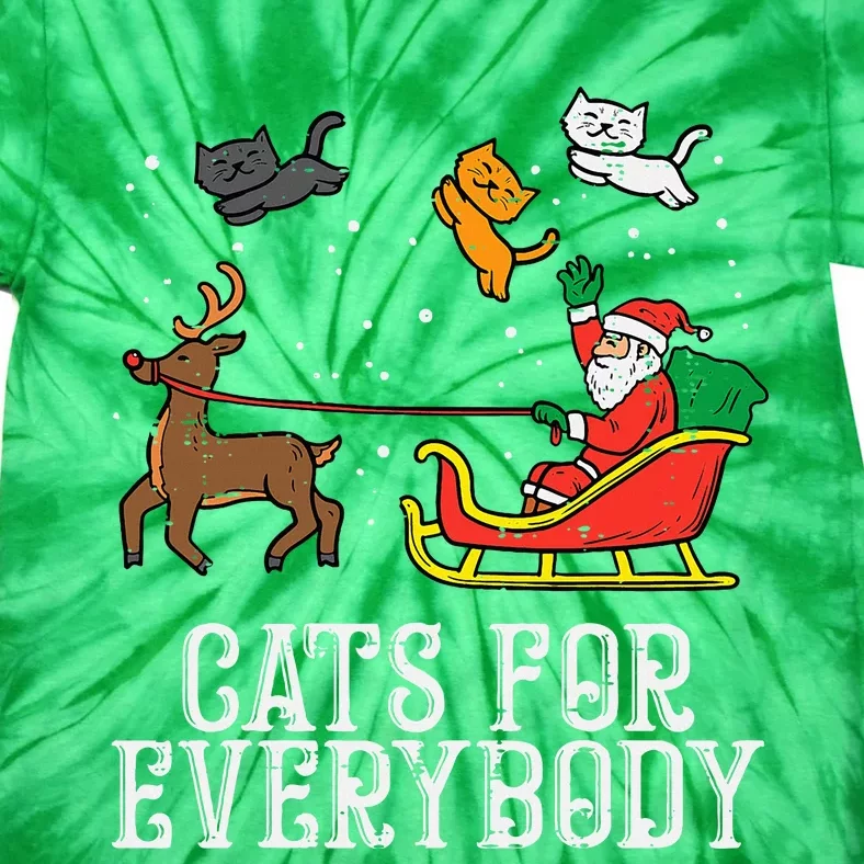 Cats For Everybody Christmas Cat Tie-Dye T-Shirt