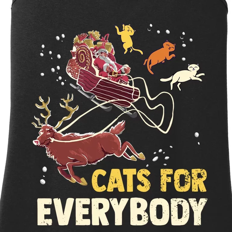 Cats For Everybody Christmas Cat Lovers Funny Xmas Santa Ladies Essential Tank