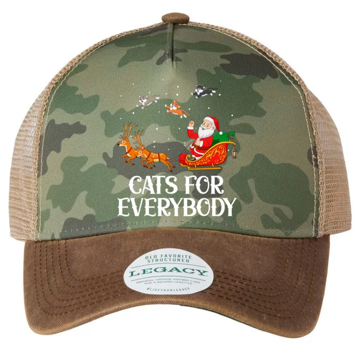 Cats For Everybody Santa Christmas Cat Funny Xmas Cute Gift Legacy Tie Dye Trucker Hat