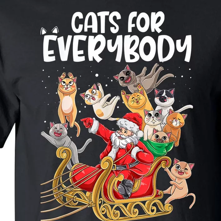 Cats For Everybody Santa Cute Kitty Funny Christmas Cat Tall T-Shirt