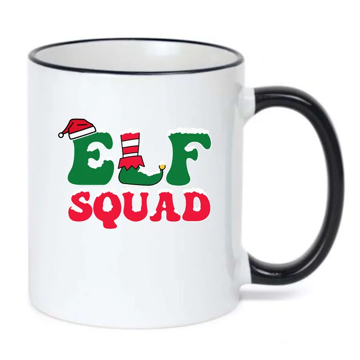 Cute Funny Elf Squad Christmas Seasonal Black Color Changing Mug