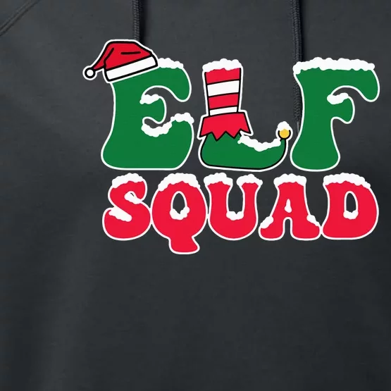 Cute Funny Elf Squad Christmas Seasonal Performance Fleece Hoodie