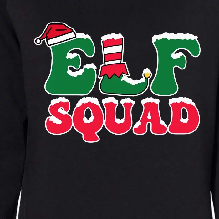 Cute Funny Elf Squad Christmas Seasonal Womens California Wash Sweatshirt