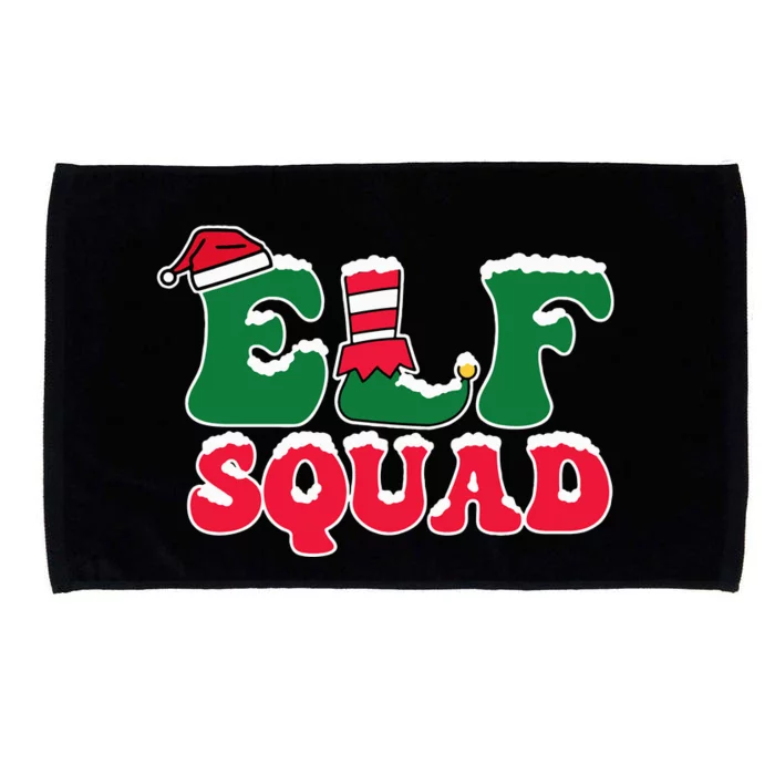 Cute Funny Elf Squad Christmas Seasonal Microfiber Hand Towel