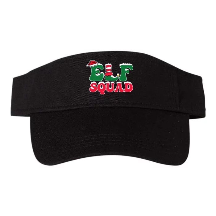 Cute Funny Elf Squad Christmas Seasonal Valucap Bio-Washed Visor