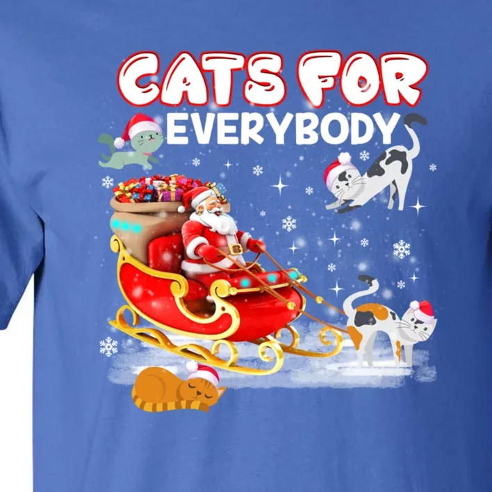 Cats For Everybody Cat Christmas Ugly Christmas Meaningful Gift Tall T-Shirt