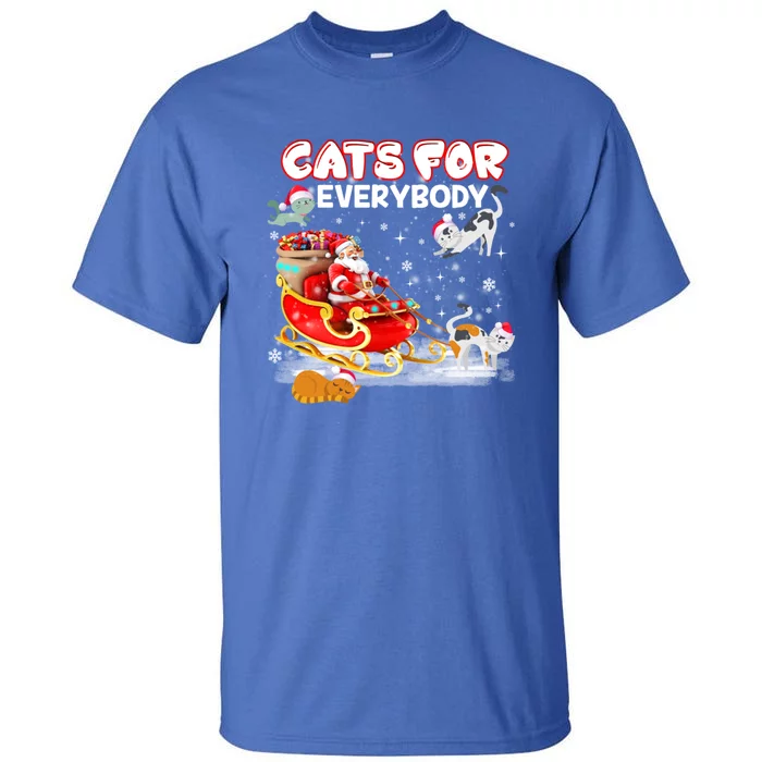 Cats For Everybody Cat Christmas Ugly Christmas Meaningful Gift Tall T-Shirt