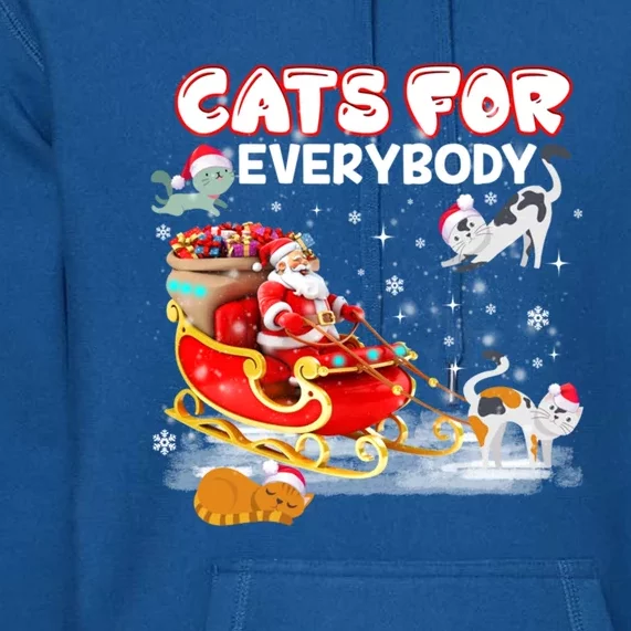 Cats For Everybody Cat Christmas Ugly Christmas Meaningful Gift Premium Hoodie