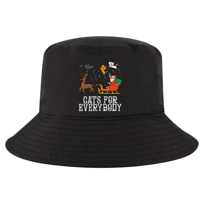 Cats For Everybody Christmas Cat Funny Xmas Cool Comfort Performance Bucket Hat