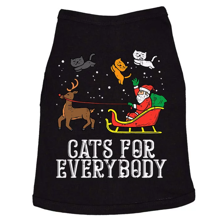 Cats For Everybody Christmas Cat Funny Xmas Doggie Tank