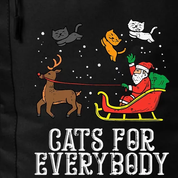 Cats For Everybody Christmas Cat Funny Xmas Daily Commute Backpack