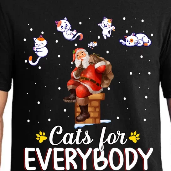 Cats For Everybody Christmas Cat Funny Family Matching Funny Gift Pajama Set