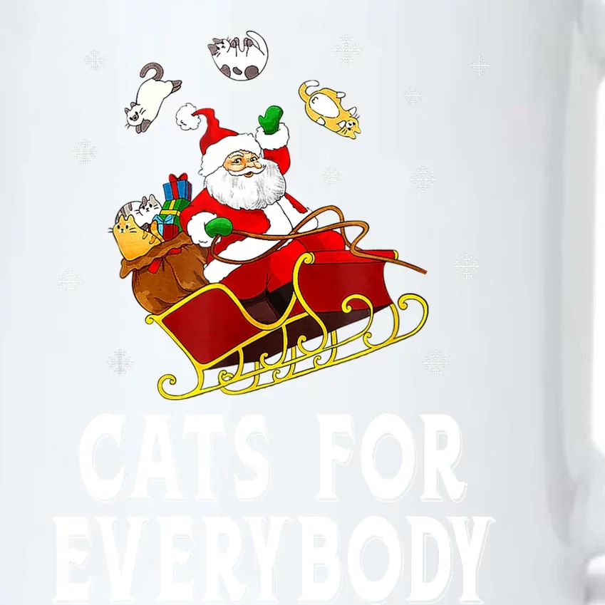 Cats For Everybody Christmas Cat Funny Xmas Women Santa Black Color Changing Mug